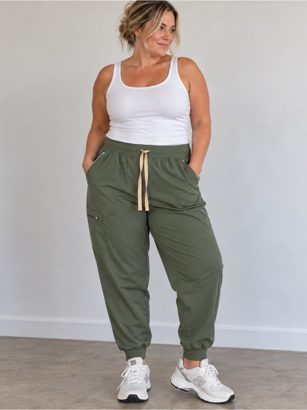 FIGS Womens XXL Zamora High Rise Jogger Scrub Pants Olive Green FIONx